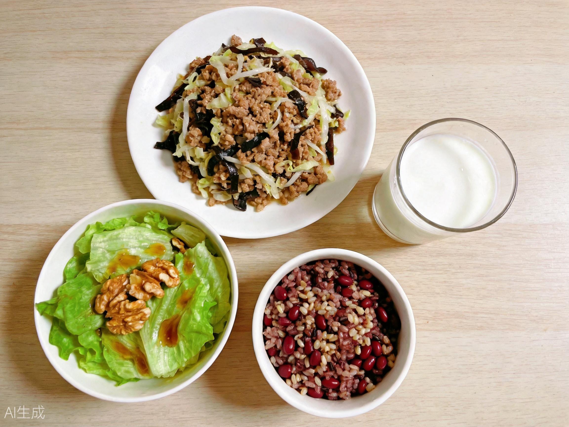 肉末木耳炒圆白菜